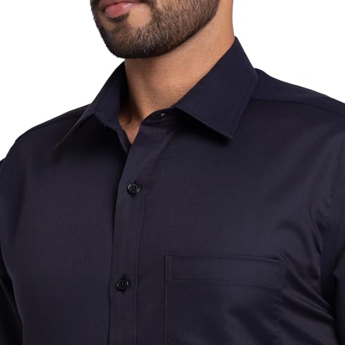 Image of Park Avenue Regular Fit Pure Cotton Structure Pattern Ainsley Collar Formal Shirt