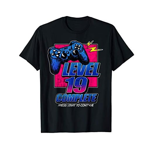 Regalo de un videojuego completo de nivel 19 de cumpleaños Camiseta
