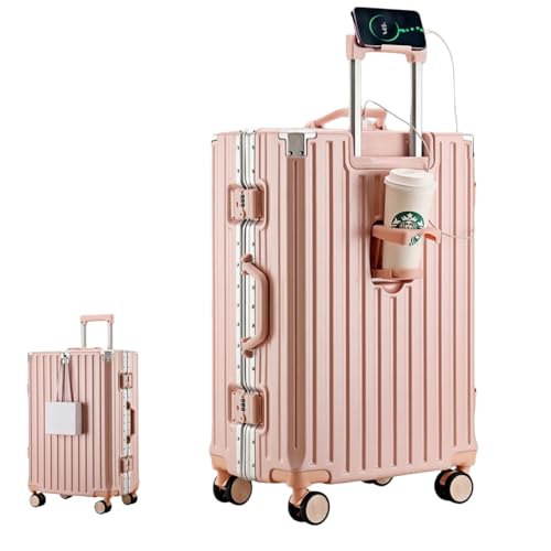 [elesnmb] �X�[�c�P�[�X �A���~�t���[���^�C�v �L�����[�P�[�X �@�������� ���@�\ �o�b�O�����t�b�N USB�|�[ �t�� �L�����[�o�b�O �J�b�v�z���_�[�t�� �X�}�z�z���_�[�t�� �y�ʑ�^ ��e�� �l�C ������� �É� 360�x��] �C�w���s �r�W�l�X