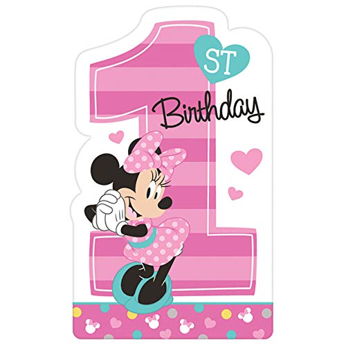 1st Birthday Minnie Mouse Invitations 8 count Party Supplies Minnie Fun to be One!