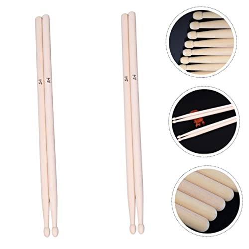 Baquetas de madera de arce 5A beige 41 cm 2 pares miniatura 7