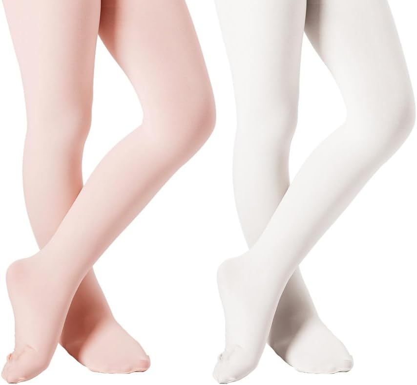 DIPUG Mallas de ballet para niñas, mallas de ballet para niñas, gruesas y suaves, mallas de ballet para niños
