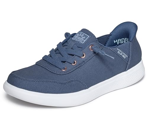 Skechers Women's Hands Free Slip-Ins Skip Cute - B Cute Sweet Sneaker, Navy, 8
