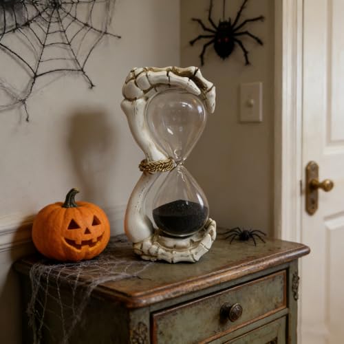 Crâne en résine et sable statuette Halloween deco maison - 4