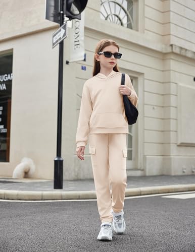 Arshiner 2 Pieces Girls Outfits Tie Dye Sweatsuits Pant Set Long Sleeve Athletic Sweatshirts and Sweatpants with Pockets4