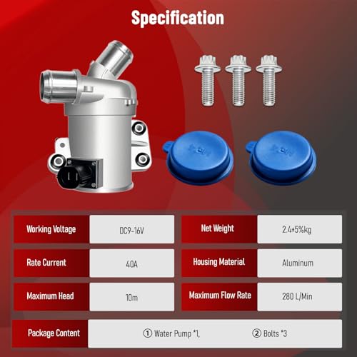 Image of DS7E8C419CA Engine Electric Coolant Water Pump Compatible with Ford C-Max 2013-2018 Ford Fusion 2014-2020 Lincoln MKZ 2013-2020