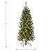 National Tree Company 4.5 ft Pre-Lit Kingswood Fir Slim Artificial Christmas Tree, 150 Clear Lights, 330 Tips, Includes Stand, Green