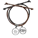 Size: The size of pendant is 2 cm (0.8 inch) in diameter. The length each bracelet is adjustable between 19cm â€“ 22.5 cm (7.4 inch â€“ 8.8 inch)