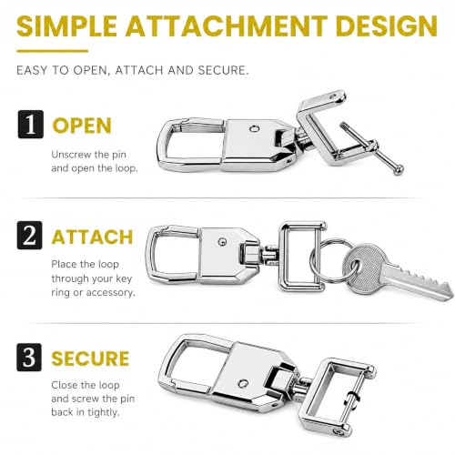 Image of Storite Heavy Duty Metal Carabiner Keychain with Swivel Key Ring, Premium Key Holder for Car, Home & Office Keys