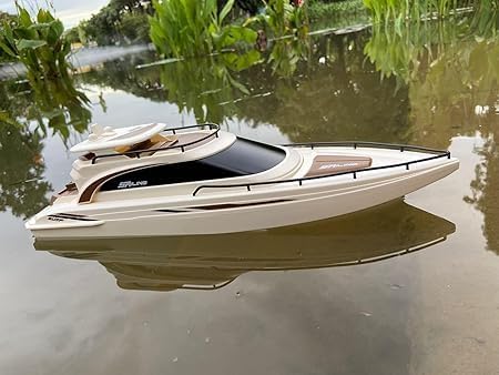 EXOMOON Super Large 1:28 Scale RC Boats Luxury Yacht Remote Control Boats Electric USB Rechargeable Luxury Cruise Ship for Kids Adults RC Ship 1