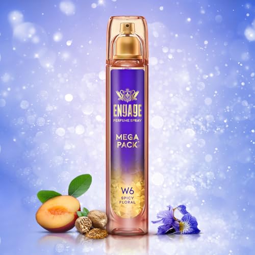 Image of Engage W6 Perfume for Women, Spicy and Floral Fragrance Scent, Skin Friendly Women Perfume, 160 ml