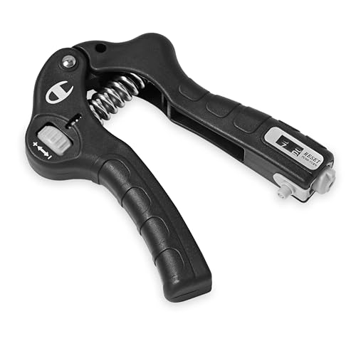 Champion Adjustable Hand Grip Strengthener (2080 lbs Grey/Black) Grip Trainer with Rep Counter Forearm Strengthener and Wrist Trainer for Gym Workouts Rehab Stress Relief