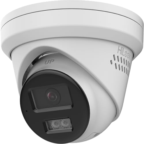 HiLook by Hikvision IPC-T280HA-LUF – Telecamera 4K 8MP, Turret, PoE, Smart Hybrid Light, IP67, rilevamento AI persone/veicoli, visione notturna 30 m, slot microSD 512 GB, per esterni, senza Wi-Fi