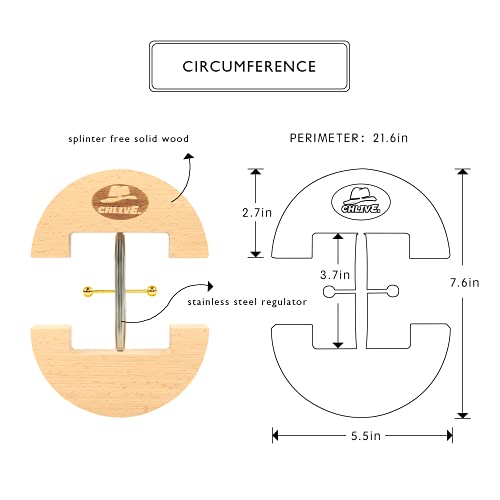 Image of Fitted Hat Stretcher Adjustable -One Size Fits All Cap,Solid Wood & Heavy Duty Unisex Hat Jack Stretcher