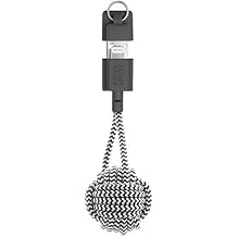 Native Union Key Cable - Ultra-Strong Reinforced [MFi Certified] Durable Lightning to USB-A High Speed Charging Cable with Key Fob Compatible with for iPhone 14, iPhone 13 and Earlier Zebra