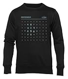 Gruselige Zahlen Lumon-Makrodaten Unisex Jumper Herren Dammen Schwarz Rundhals Lange Ärmel Sweatshirt Men's Womens Black Crew Neck Long Sleeves