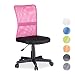 Produktbild Relaxdays Bürostuhl, höhenverstellbarer Kinder Drehstuhl, ergonomisch, 90 kg belastbar, HxBxT: 102 x 55 x 55 cm, pink