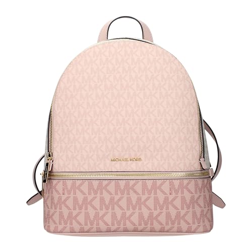 Michael Kors Mochila Rhea Medium Signature Logo Powder Blush Pink