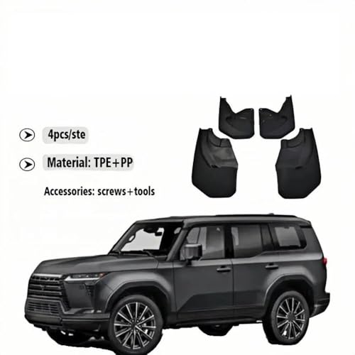 Bavettes garde-boue Lexus GX550 éviter rayures et impacts de gravillons kit complet - 4