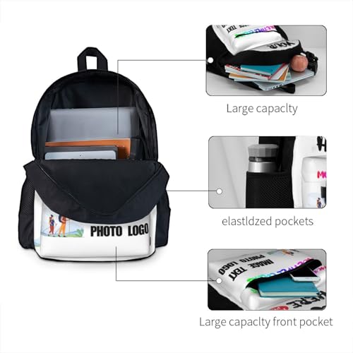 Custom backpack for Men & Women Add Your Design Personalized backpacks With Your Text Logo Picture Customized bookbag Gifts for Friends Style 034