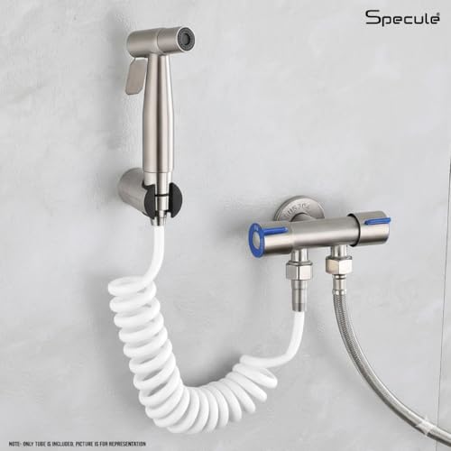 Image of Spring Ultra Flexible Shower Hose Pipe | Multipurpose Jet Spray Tube for Hand Shower & Health Faucet | Durable Spring Tube Design | Hand Shower Pipe (White)