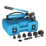 ZUVER Hydraulic Knockout Punch Set KO Tool 10T - Electrical Conduit Hole Cutter with 6 Dies (1/2