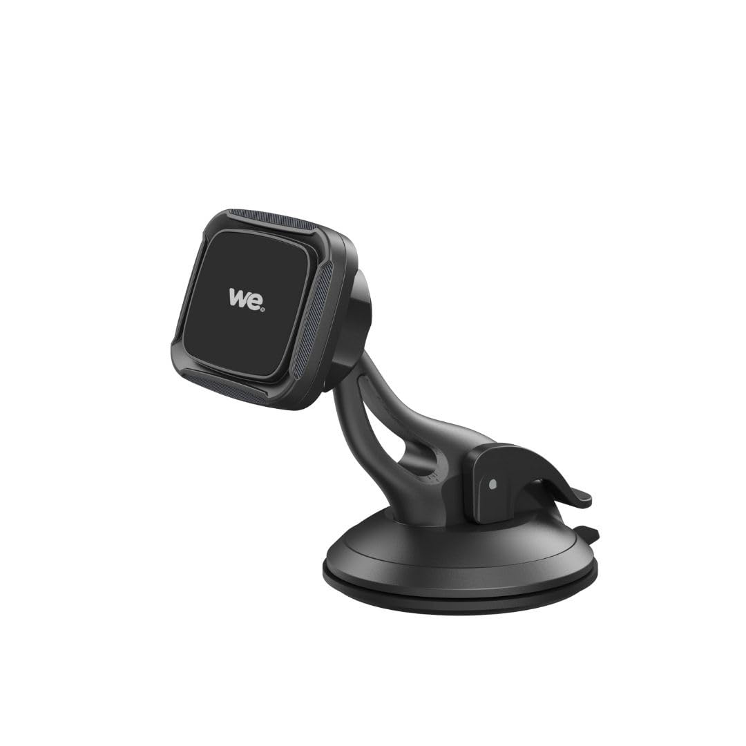 WE Supporto universale per smartphone da auto, fissaggio a ventosa, cruscotto, supporto magnetico, girevole a 360°