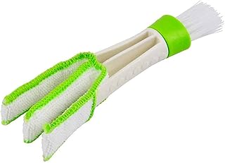 Shomex Car Brush Multi Function Cleaning Brush for Car Air/Ac Vent - 2 Microfiber Sleeves Blinds Cleaner Tools for Keyboard Window Leaves Blinds Shutter