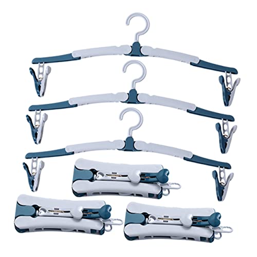 KICHOUSE 6PCS Collapsible Clothes Hangers Portable Travel Hangers for Home Closet and Outdoor Use Non Slip Design