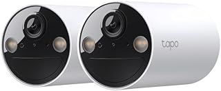 Tapo TP-Link Home Battery-Powered Indoor/Outdoor Security Camera, Wireless, 2K 3MP, IP65, Colour Night Vision, Free Smart ...