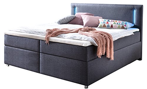 sette notti Boxspringbett 180x200 H3 mit LED, Bonnell-Bonnell, inkl....