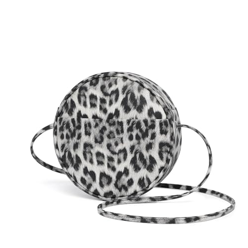 Image of Circle Crossbody Bag for Women NYLON Circle Purse with Zipper Adjustable Knot Shoulder Straps