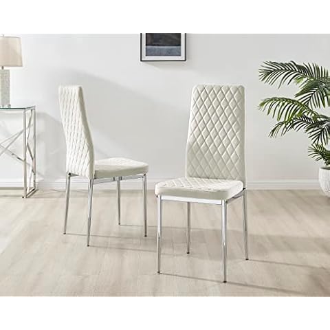 Furniturebox UK Milan Set of 4 Dining Chairs Cover