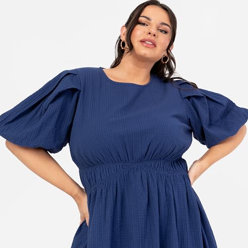 Robe midi Lovedrobe à taille élastique croisée pour sublimer la silhouette - 2
