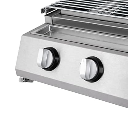 Tischgrill mit 4 Gasbrennern - Portable Gasgrill Kompakt Edelstahl BBQ-Gasgrill – Bild 8
