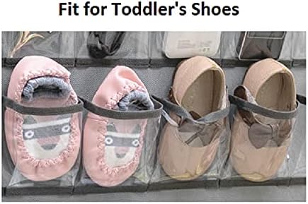 Miniatura 5 de Organizador de zapatos de bebé colgantes, soporte para diadema de bebé, organizador de armario para calcetines de bebé, ropa interior con 30