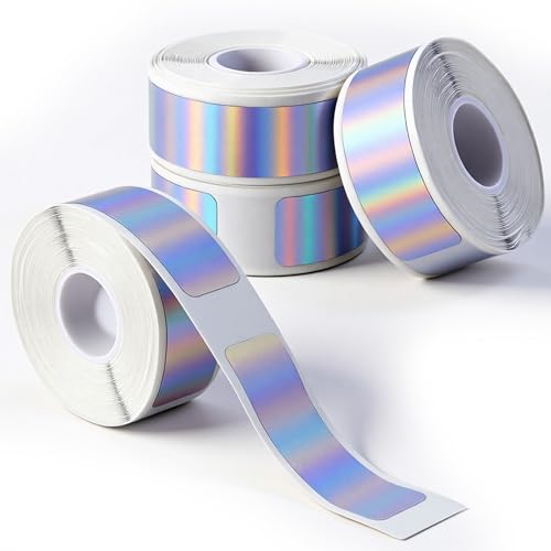 Classicseali 4 rollos de etiquetas térmicas láser, 12 x 40 mm, repuesto de cinta térmica para etiquetas maestras, 640 cintas térmicas para oficina, código de barras DIY (L11/L12/911/P15/D30)