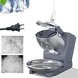 電動かき氷機 かきごおり機 電気砕氷機 業務用 電動かき氷機 業務用かき氷機 (65kg /時 2200rpm) 操作簡単 洗える 家庭用 商業用 日本語説明書と保証書が付属し (シルバー)