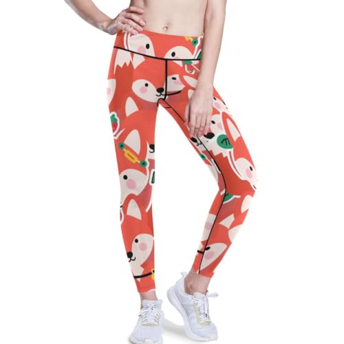 Pantalones de yoga sexys estilo zorro rojo para tus sesiones de fitness y running