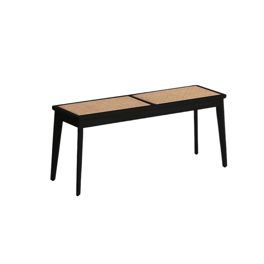 Banc ottoman en rotin et bois massif pour bout de lit chic