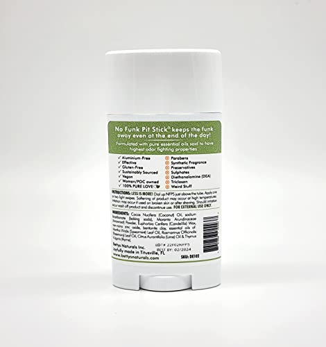 No Funk Pit Stick, Natural Vegan Deodorant, Aluminum Free, Gluten Free #TOP1