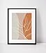 Leaf Line Drawing, Colorful Original Abstract Modern Contemporary Art Print, Minimalist Wall Art For Bedroom and Home Decor, Boho Art Print Poster, Country Farmhouse Wall Decor 11x14 Inches, Unframed