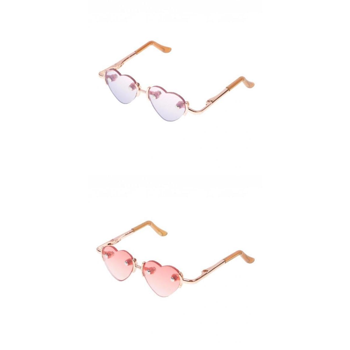 ATORSE 1/3 Golden No Frame Heart Sunglasses Eyewear for BJD Doll Clothes Accessory-picture-25