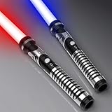 Lightsabers - Sables de luz de duelo de metal RGB de 16 colores, sonido FX, doble cuchilla, espada recargable tipo C para...