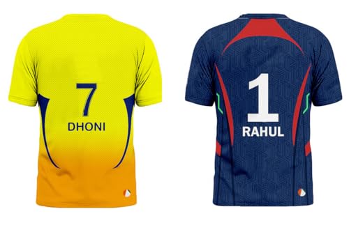 Image of Sports India IPL Cricket Team T Shirt Jersey Combo for (Kid's, Boy's & Mens) L744