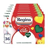 Regina Di Cuori, 36 Rotoli di Carta Cucina a 2 Veli