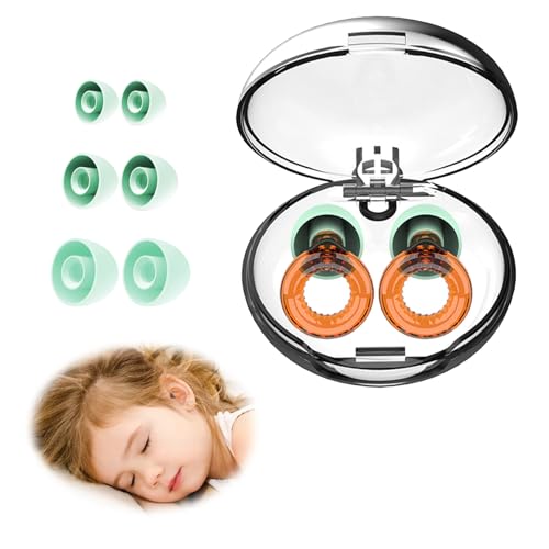 Bettinay Kids Noise Cancellation Earplugs with 3 Pairs Earcaps Reusable Silicone Ear Plugs for Parenting Relieve Anxiety Stress