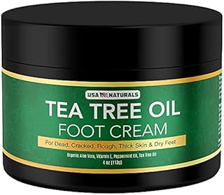 Tea Tree Oil Foot Cream - Instantly Hydrates and Moisturizes Cracked or Callused Feet - Rapid Relief Heel Cream - Natural Treatment Helps & Soothes Irritated Skin & Athletes Foot