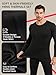 TRENDOUX Mens Long Johns with Neck Thermal Patch, Cozy Winter Thermals for Men, Warm Winter Thermal Base Layer Shirts and Pants - Black M