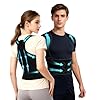 Corrector de postura para mujeres y hombres, enderezador de espalda con soporte ajustable, alivio para dolor de cuello, hombros y espalda, escoliosis y corrección de jorobado, diseño de malla